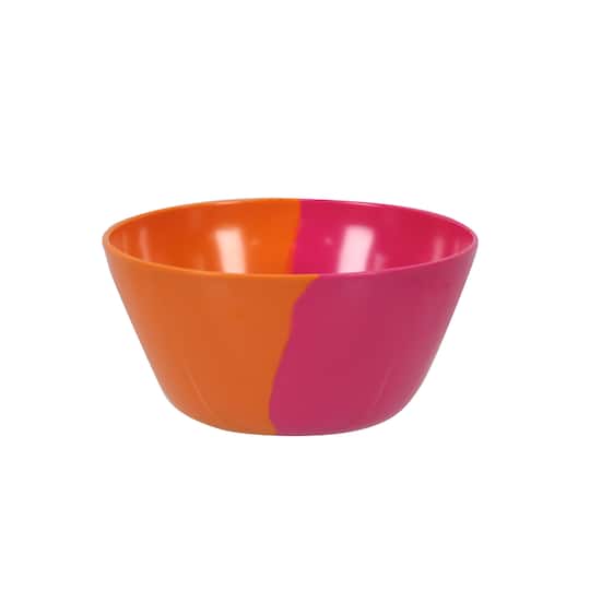 Small Pink &#x26; Orange Melamine Bowl by Ashland&#xAE;